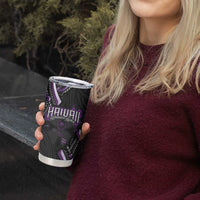Traditional Art Hawaiian Kakau Tattoos Tumbler Cup Purple Color - Polynesian Pride