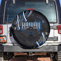 Traditional Art Hawaiian Kakau Tattoos Spare Tire Cover Blue Color LT03 Blue - Polynesian Pride