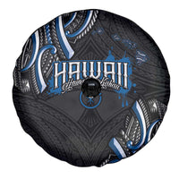Traditional Art Hawaiian Kakau Tattoos Spare Tire Cover Blue Color LT03 - Polynesian Pride