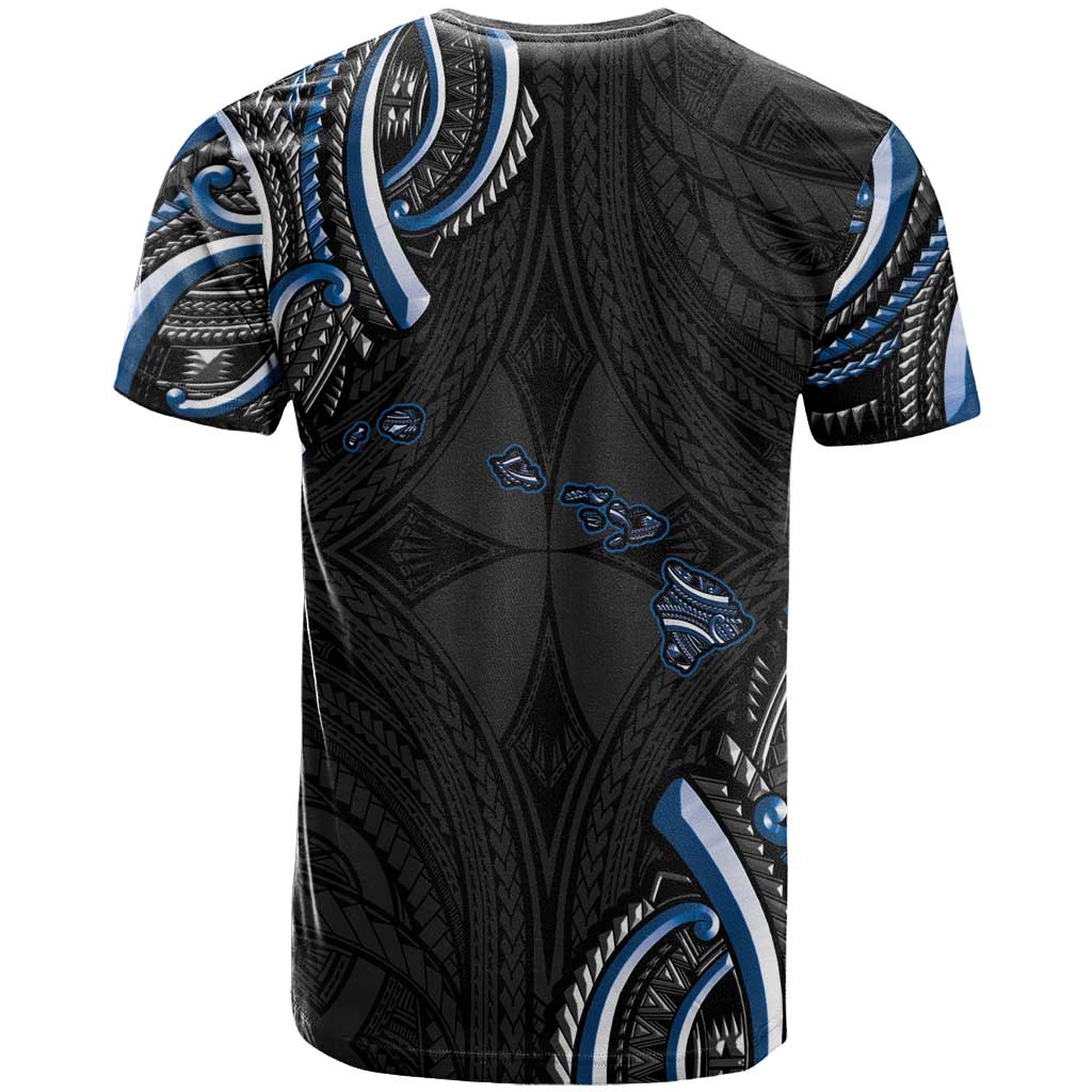 Traditional Art Hawaiian Kakau Tattoos T Shirt Blue Color - Polynesian Pride