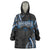 Traditional Art Hawaiian Kakau Tattoos Wearable Blanket Hoodie Blue Color - Polynesian Pride