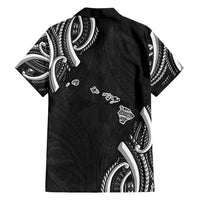Traditional Art Hawaiian Kakau Tattoos Family Matching Summer Maxi Dress and Hawaiian Shirt White LT03 - Polynesian Pride