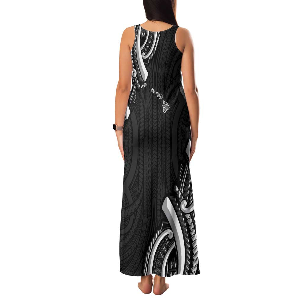 Traditional Art Hawaiian Kakau Tattoos Family Matching Tank Maxi Dress and Hawaiian Shirt White LT03 - Polynesian Pride