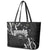 Traditional Art Hawaiian Kakau Tattoos Leather Tote Bag White - Polynesian Pride