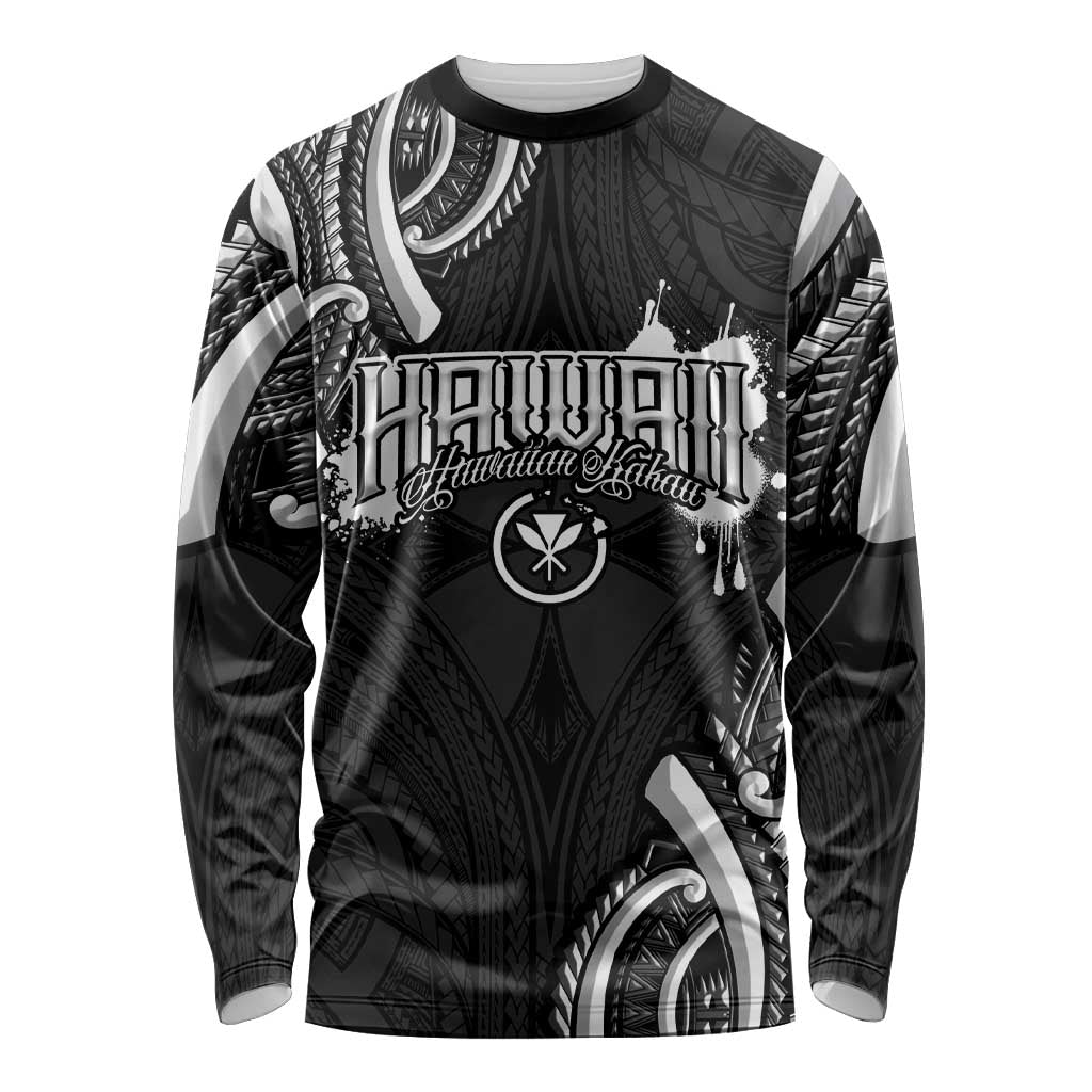 Traditional Art Hawaiian Kakau Tattoos Long Sleeve Shirt White LT03 Unisex White - Polynesian Pride