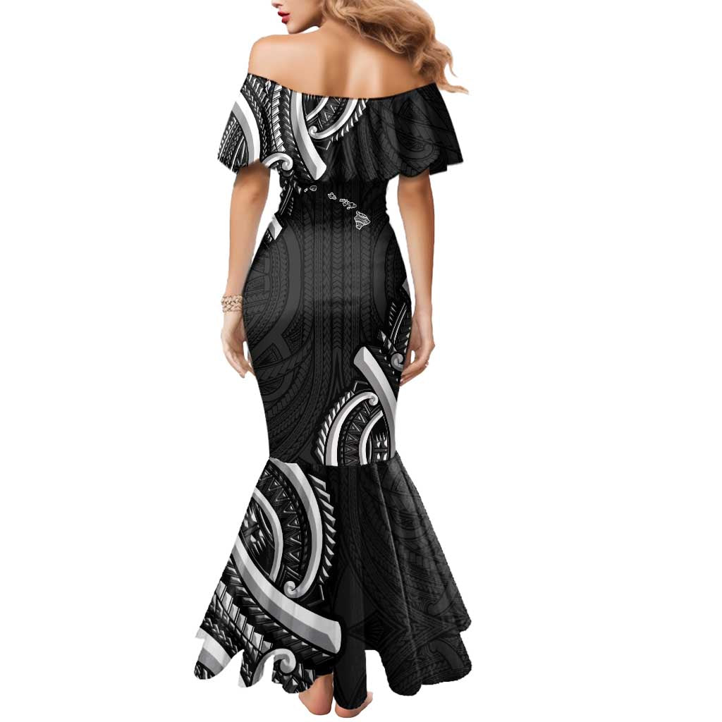 Traditional Art Hawaiian Kakau Tattoos Mermaid Dress White LT03 - Polynesian Pride