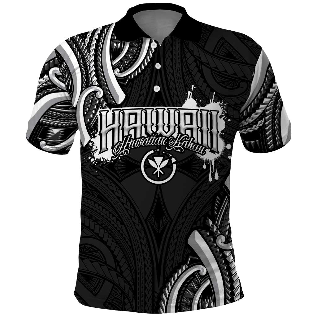 Traditional Art Hawaiian Kakau Tattoos Polo Shirt White - Polynesian Pride
