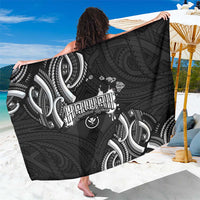 Traditional Art Hawaiian Kakau Tattoos Sarong White - Polynesian Pride