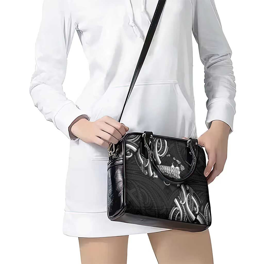 Traditional Art Hawaiian Kakau Tattoos Shoulder Handbag White - Polynesian Pride