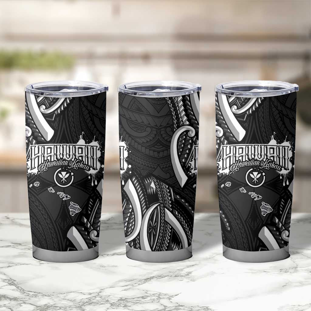 Traditional Art Hawaiian Kakau Tattoos Tumbler Cup White - Polynesian Pride