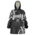Traditional Art Hawaiian Kakau Tattoos Wearable Blanket Hoodie White - Polynesian Pride