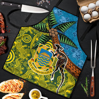 Tuvalu and Australia Together Apron Tapa Pattern and Aboriginal mix Culture