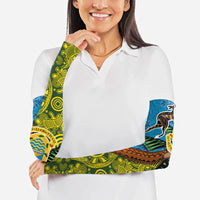 Tuvalu and Australia Together Arm Sleeves Tapa Pattern and Aboriginal mix Culture