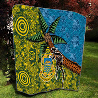 Tuvalu and Australia Together Quilt Tapa Pattern and Aboriginal mix Culture