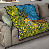 Tuvalu and Australia Together Quilt Tapa Pattern and Aboriginal mix Culture