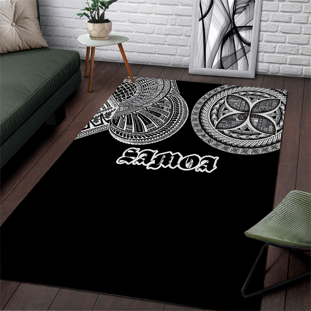 Samoa Traditional Tattoo Area Rug Tribal Tatau Pattern