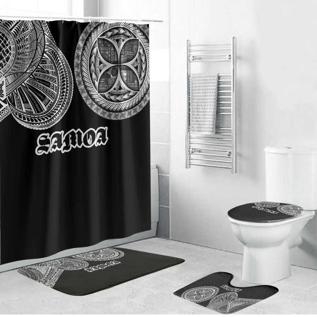 Samoa Traditional Tattoo Bathroom Set Tribal Tatau Pattern