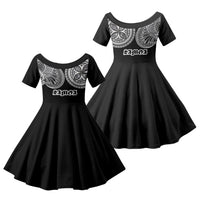 Samoa Traditional Tattoo Family Matching Summer Maxi Dress and Hawaiian Shirt Tribal Tatau Pattern