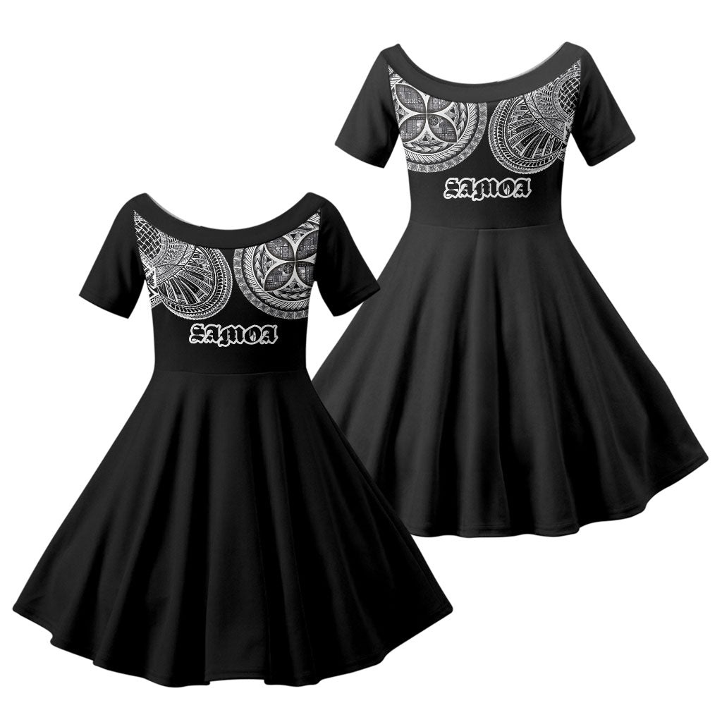 Samoa Traditional Tattoo Family Matching Tank Maxi Dress and Hawaiian Shirt Tribal Tatau Pattern