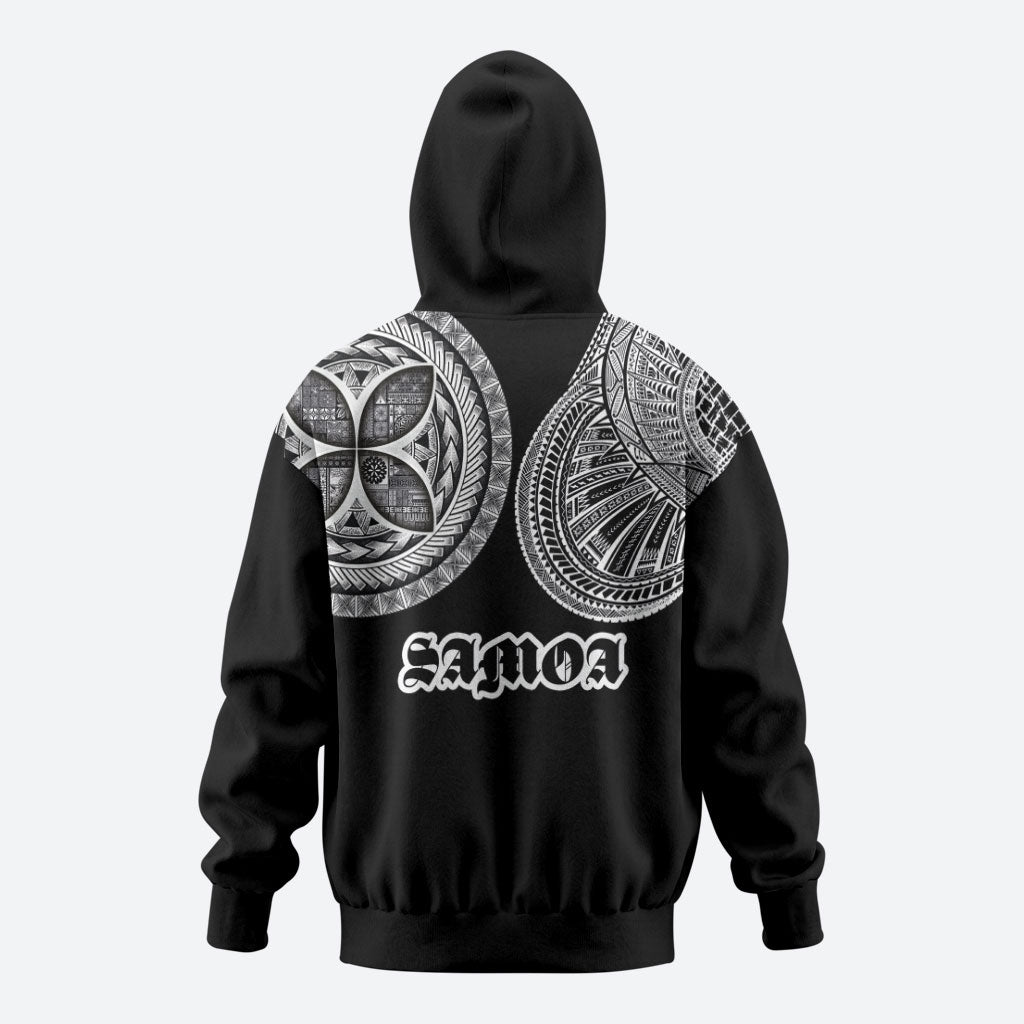 Samoa Traditional Tattoo Hoodie Tribal Tatau Pattern