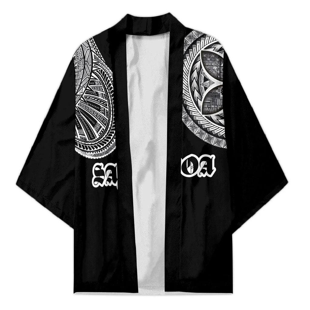 Samoa Traditional Tattoo Kimono Tribal Tatau Pattern LT03 Unisex Black - Polynesian Pride
