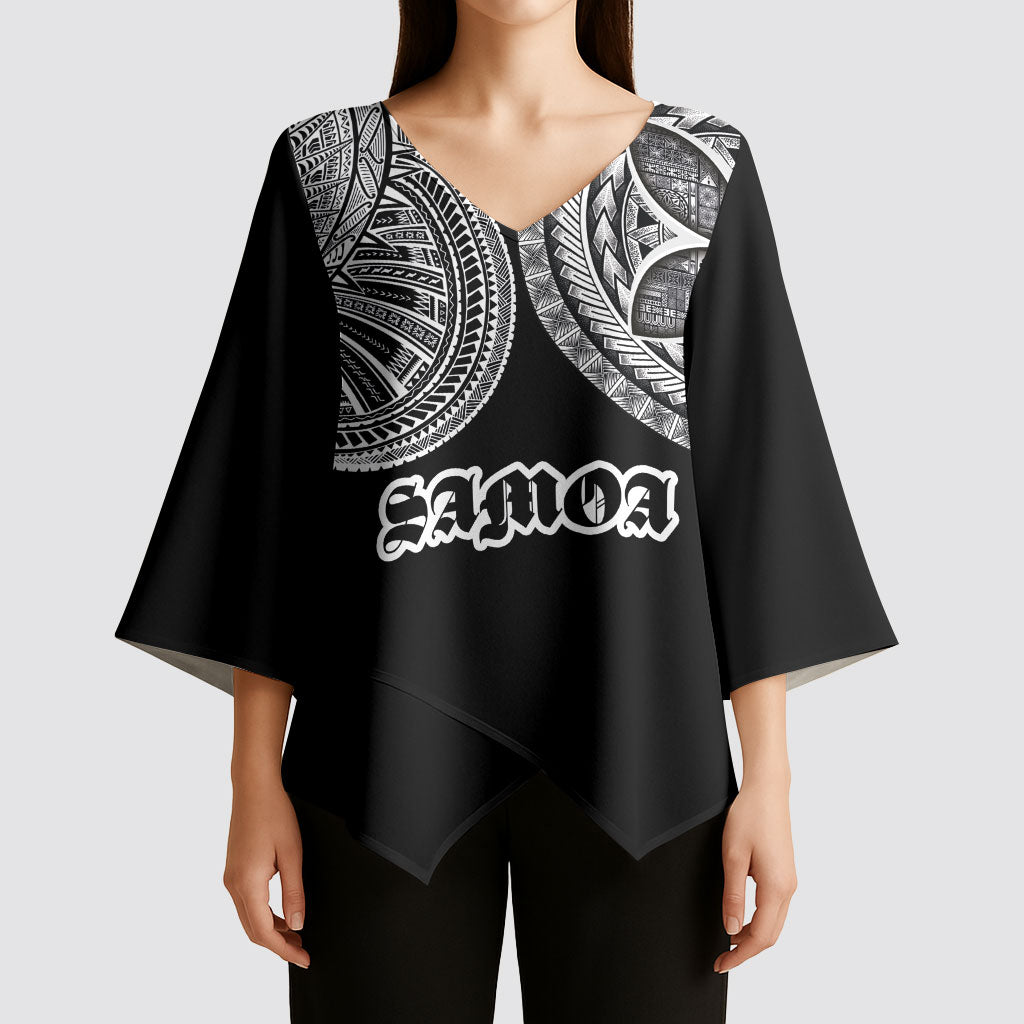 Samoa Traditional Tattoo Kimono Sleeve Blouse Tribal Tatau Pattern