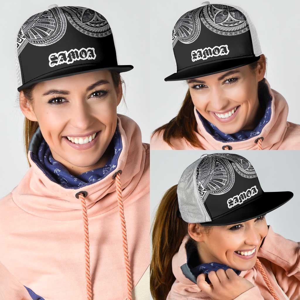 Samoa Traditional Tattoo Mesh Trucker Cap Tribal Tatau Pattern