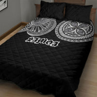 Samoa Traditional Tattoo Quilt Bed Set Tribal Tatau Pattern