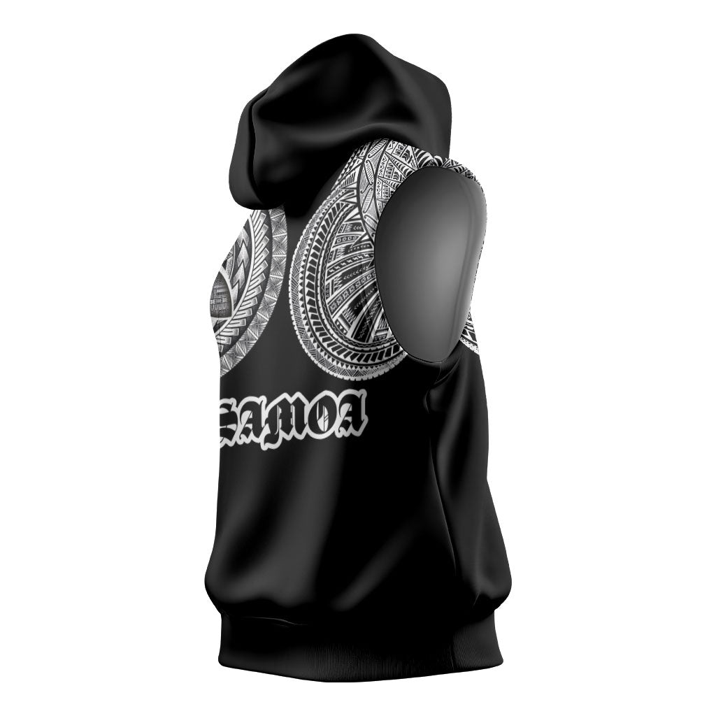 Samoa Traditional Tattoo Sleeveless Hoodie Tribal Tatau Pattern