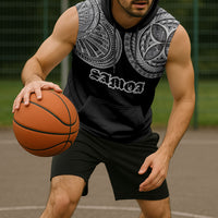 Samoa Traditional Tattoo Sleeveless Hoodie Tribal Tatau Pattern