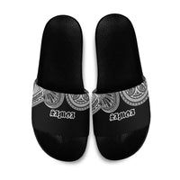 Samoa Traditional Tattoo Slide Sandals Tribal Tatau Pattern