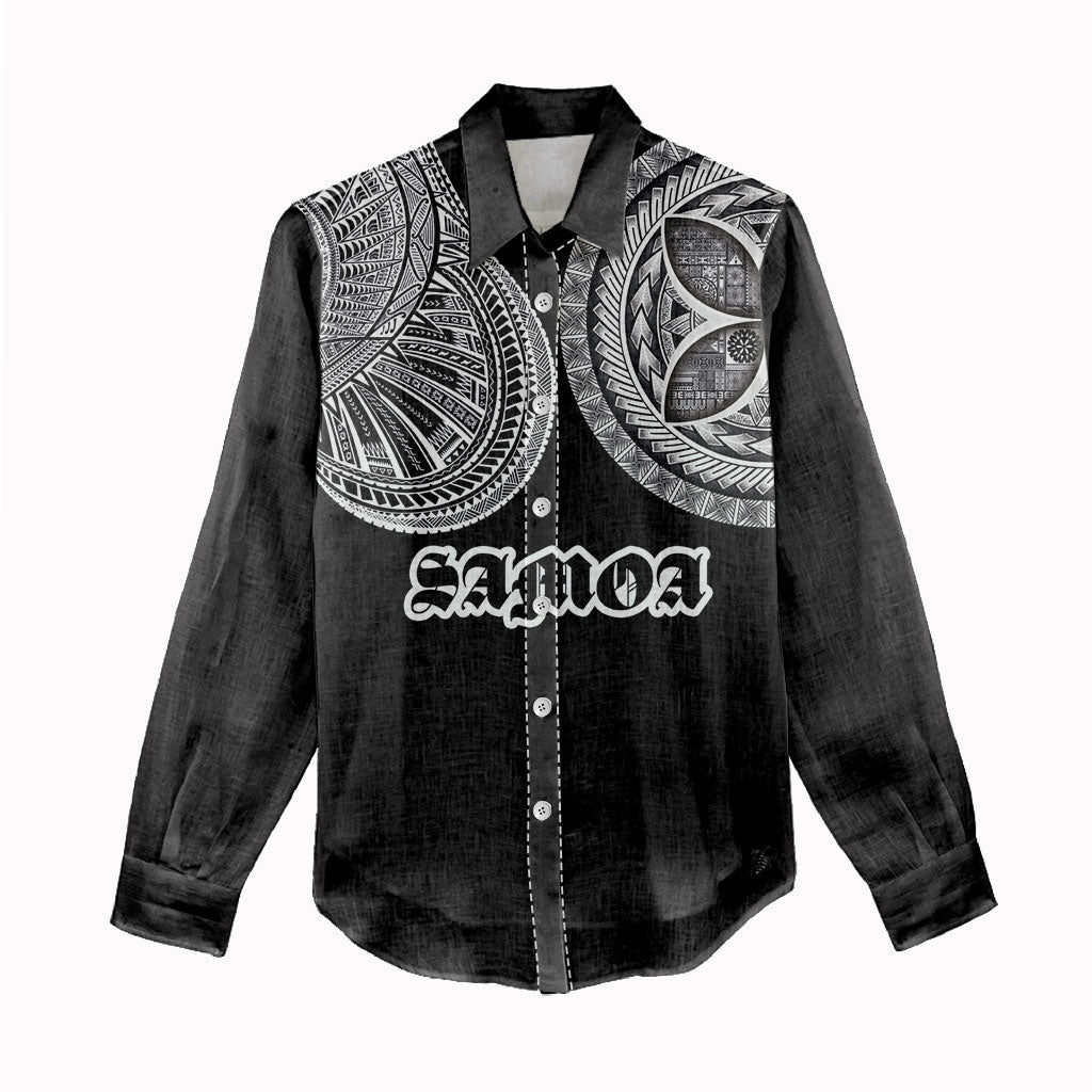 Samoa Traditional Tattoo Women Casual Shirt Tribal Tatau Pattern
