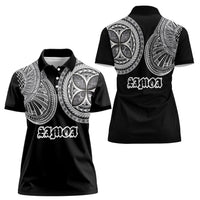 Samoa Traditional Tattoo Women Polo Shirt Tribal Tatau Pattern
