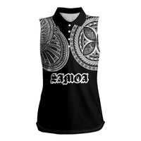 Samoa Traditional Tattoo Women Sleeveless Polo Shirt Tribal Tatau Pattern