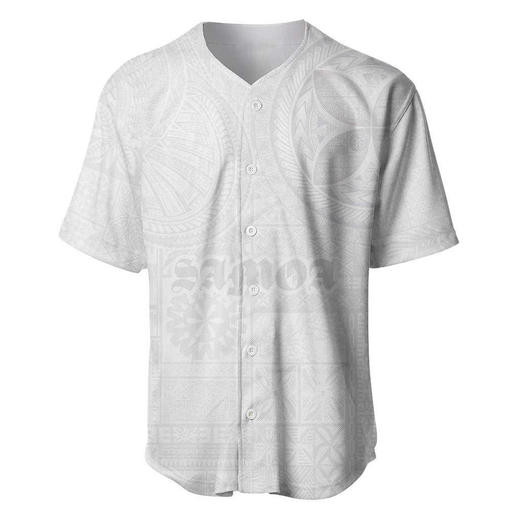 Samoa Lotu Tamaiti Baseball Jersey Tribal Tatau with Siapo Pattern