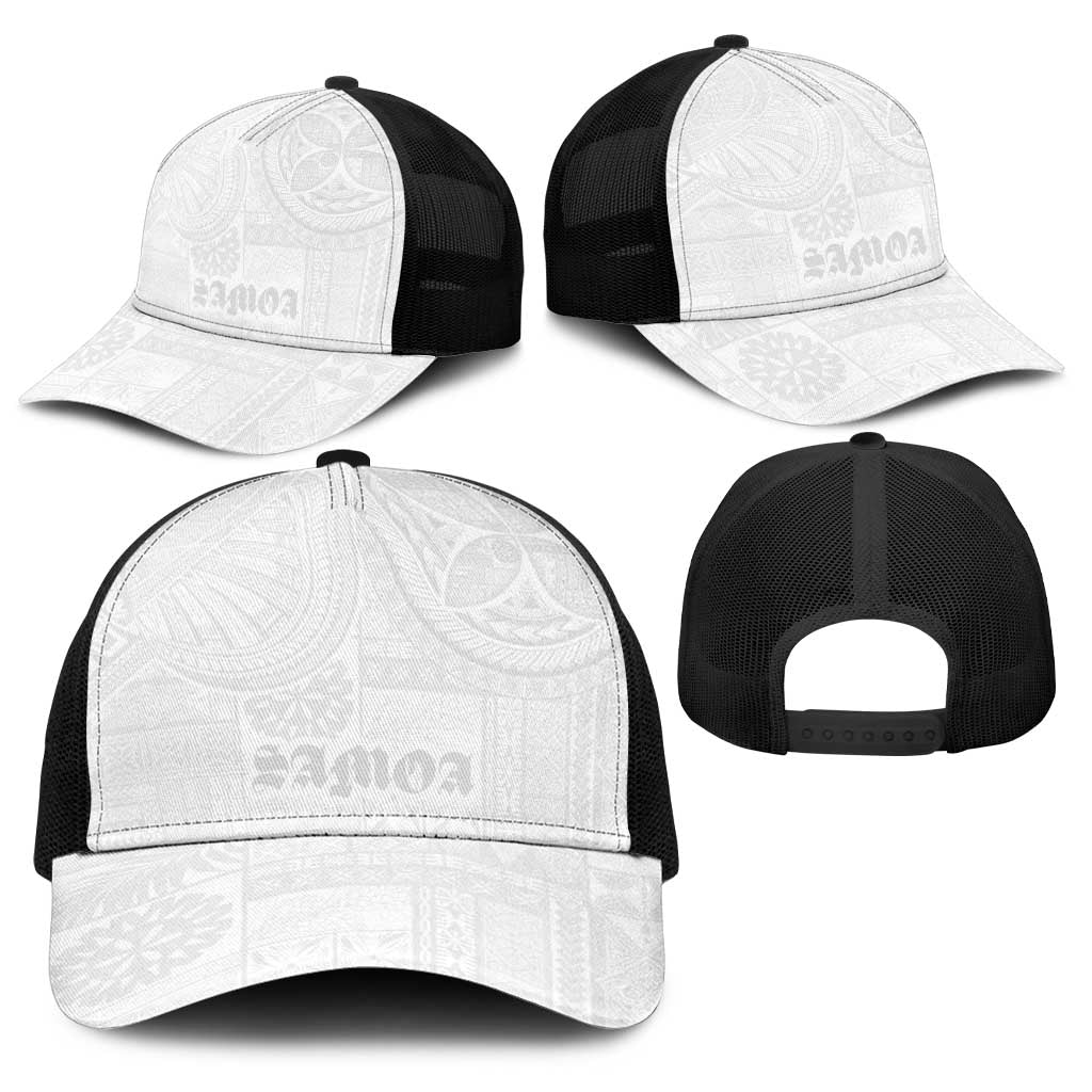 Samoa Lotu Tamaiti Baseball Net Cap Tribal Tatau with Siapo Pattern