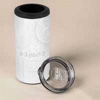 Samoa Lotu Tamaiti 4 in 1 Can Cooler Tumbler Tribal Tatau with Siapo Pattern