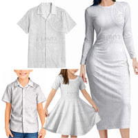Samoa Lotu Tamaiti Family Matching Long Sleeve Bodycon Dress and Hawaiian Shirt Tribal Tatau with Siapo Pattern