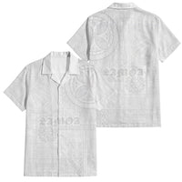 Samoa Lotu Tamaiti Family Matching Off Shoulder Maxi Dress and Hawaiian Shirt Tribal Tatau with Siapo Pattern