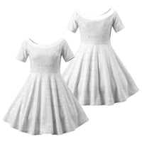 Samoa Lotu Tamaiti Family Matching Off Shoulder Short Dress and Hawaiian Shirt Tribal Tatau with Siapo Pattern