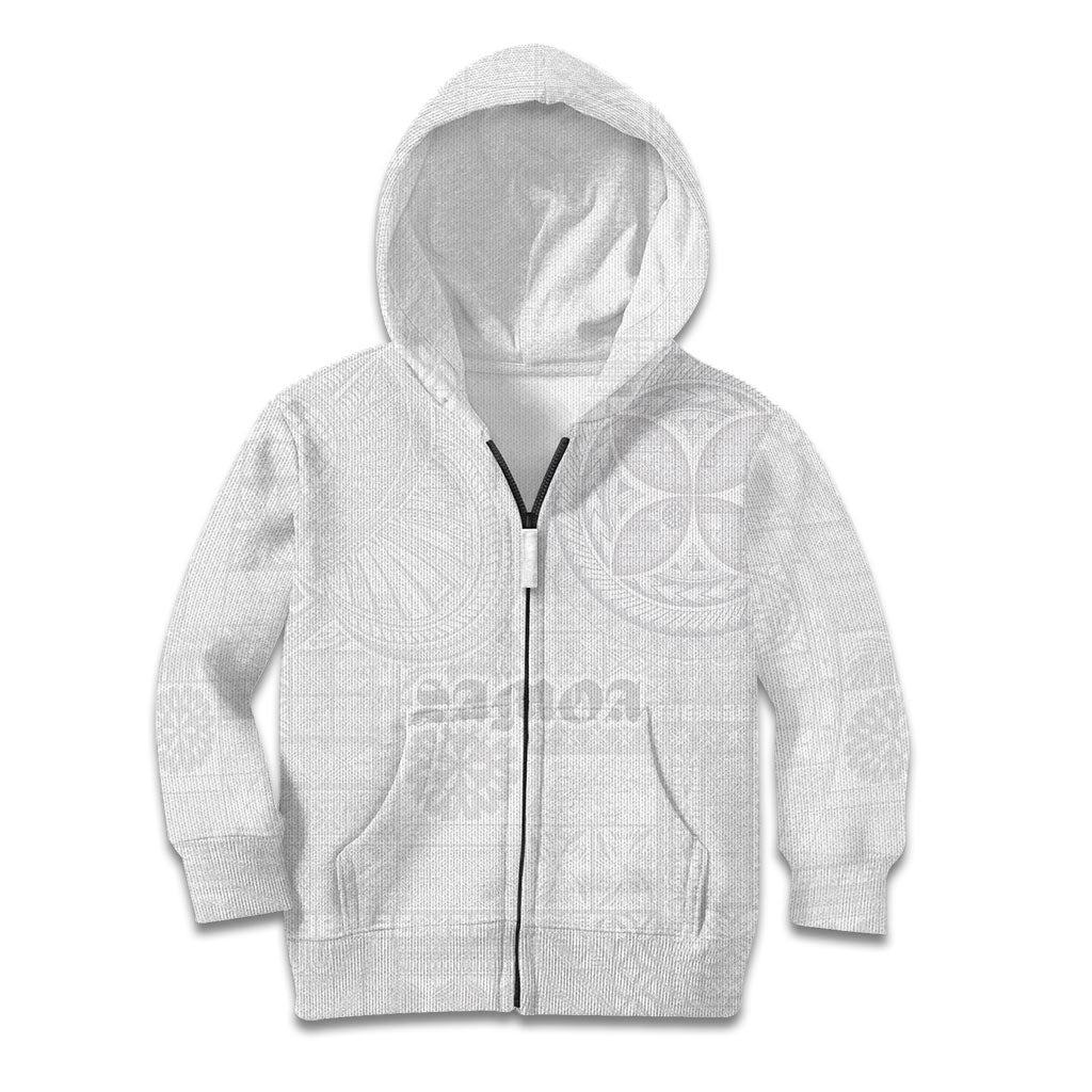 Samoa Lotu Tamaiti Kid Hoodie Tribal Tatau with Siapo Pattern