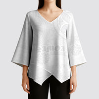 Samoa Lotu Tamaiti Kimono Sleeve Blouse Tribal Tatau with Siapo Pattern