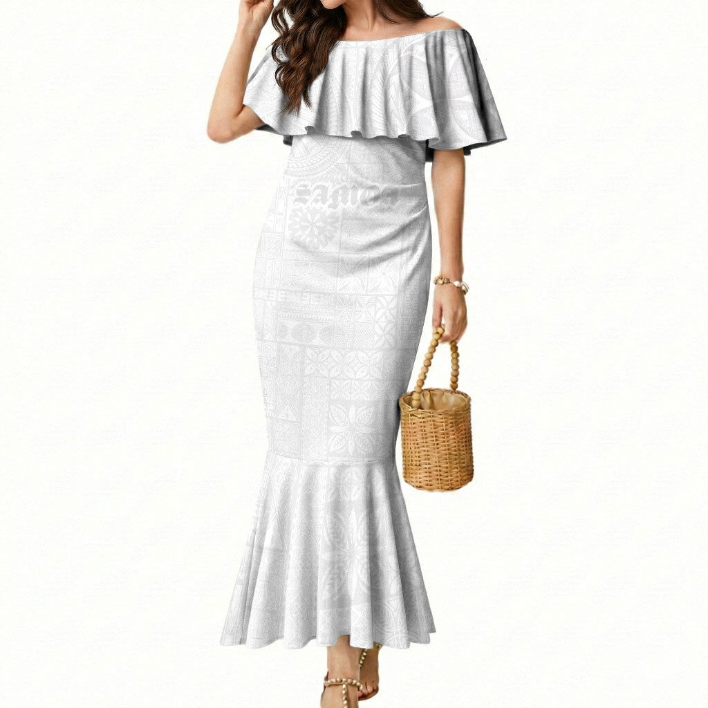 Samoa Lotu Tamaiti Mermaid Dress Tribal Tatau with Siapo Pattern