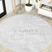 Samoa Lotu Tamaiti Round Carpet Tribal Tatau with Siapo Pattern