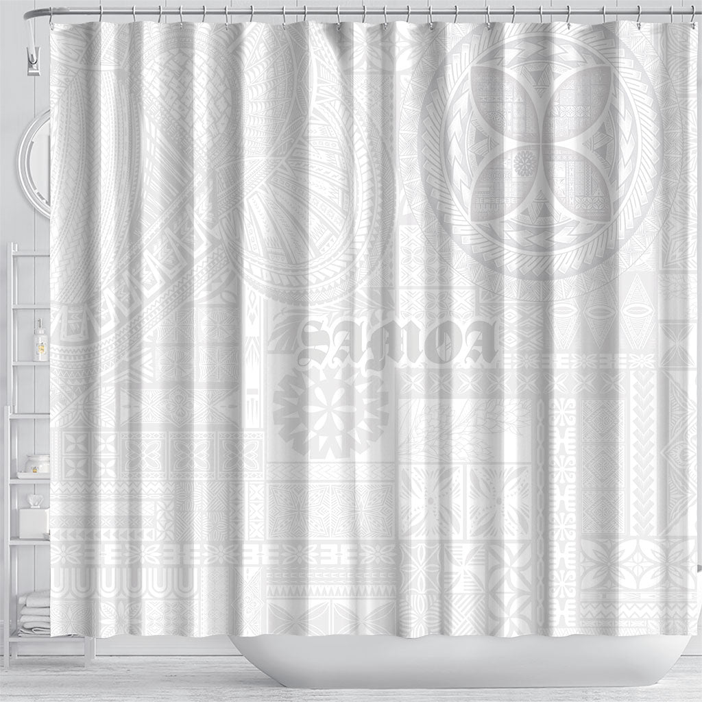 Samoa Lotu Tamaiti Shower Curtain Tribal Tatau with Siapo Pattern