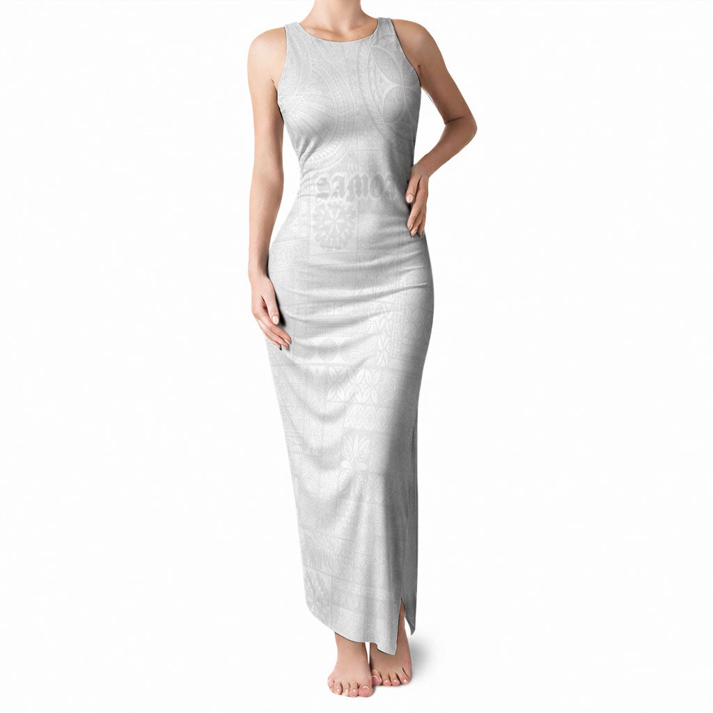 Samoa Lotu Tamaiti Tank Maxi Dress Tribal Tatau with Siapo Pattern