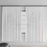 Samoa Lotu Tamaiti Window Curtain Tribal Tatau with Siapo Pattern