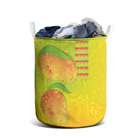 Hawaiian Mango Laundry Basket Polynesian Art Pattern and Kakau Tattoo