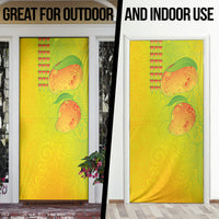 Hawaiian Mango Door Cover Polynesian Art Pattern and Kakau Tattoo