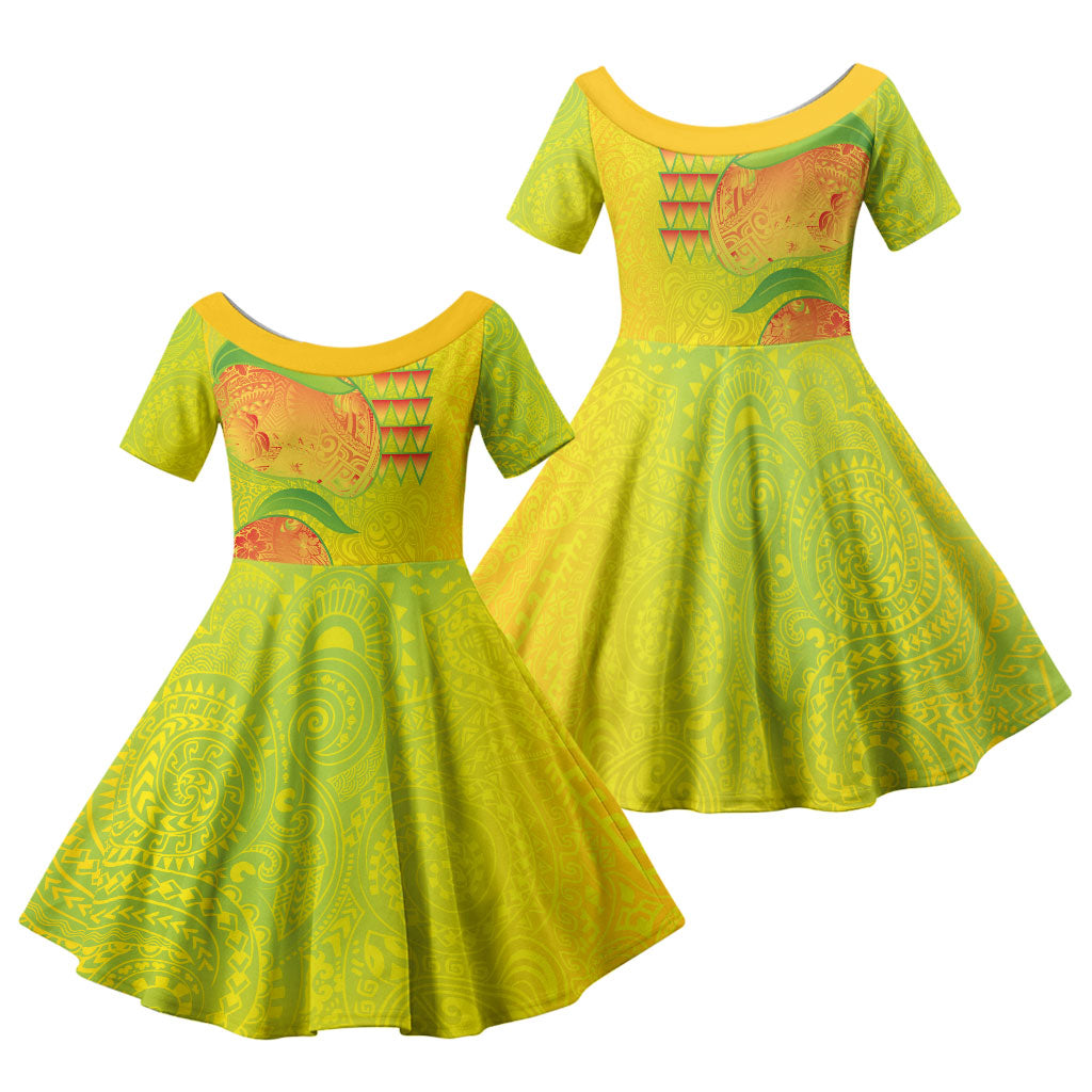 Hawaiian Mango Family Matching Tank Maxi Dress and Hawaiian Shirt Polynesian Art Pattern and Kakau Tattoo